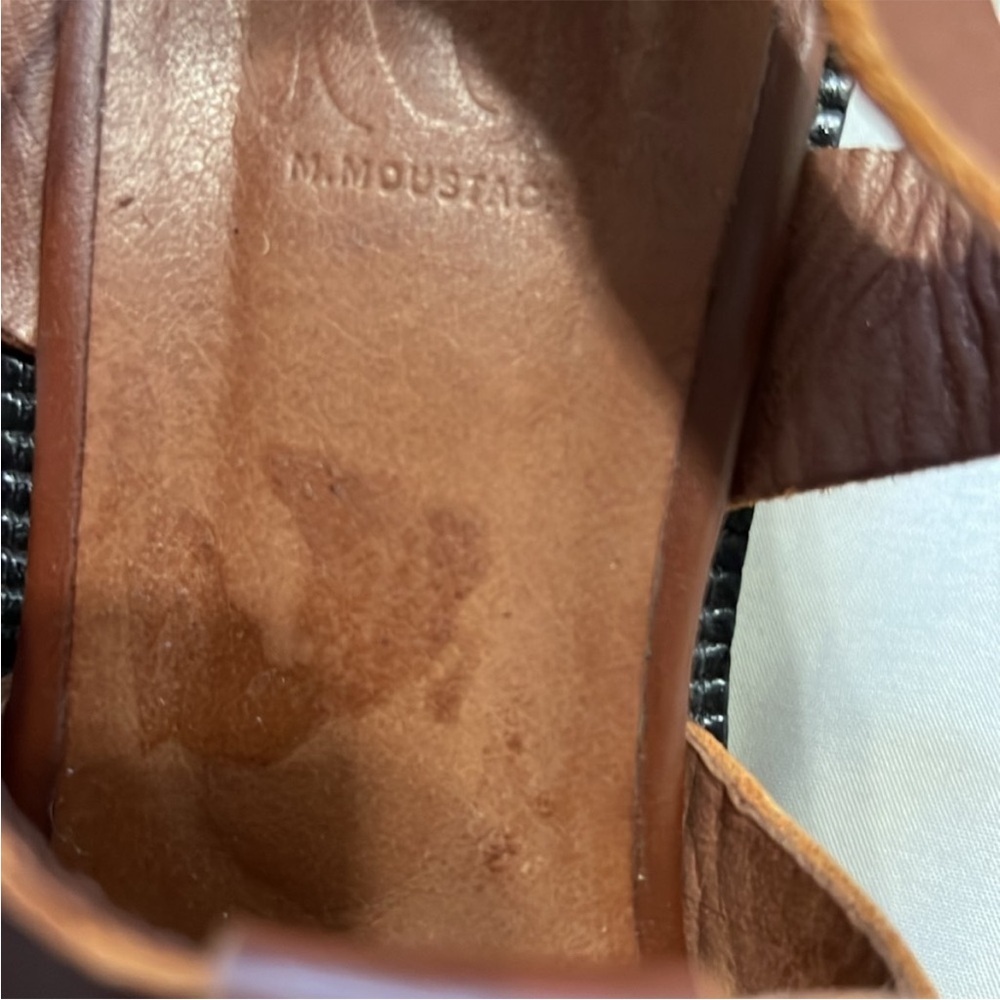 M.Moustache Ines Sandals in Brown Leather - Picture 9 of 10